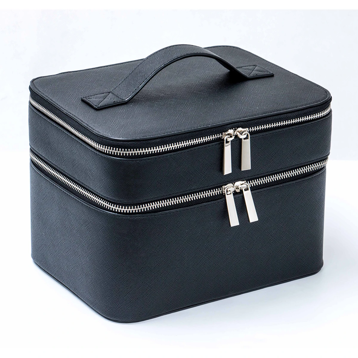 Double Layer PU Make up case Big Large Makeup Trolley Bags with Compartments Vanity Bag Cosmetic case