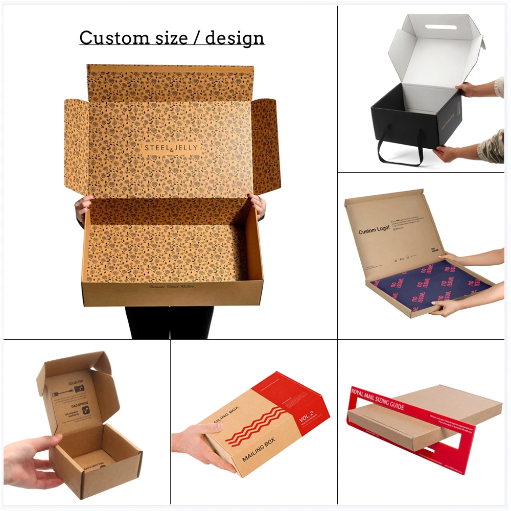 Custom Print Ecommerce Corrugated Paper Boxes - Recycled