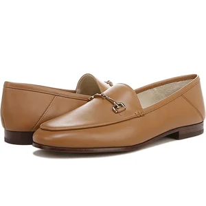 Wholesale Price Comfortable Hard-wearing Womens Cow Leather Loafers