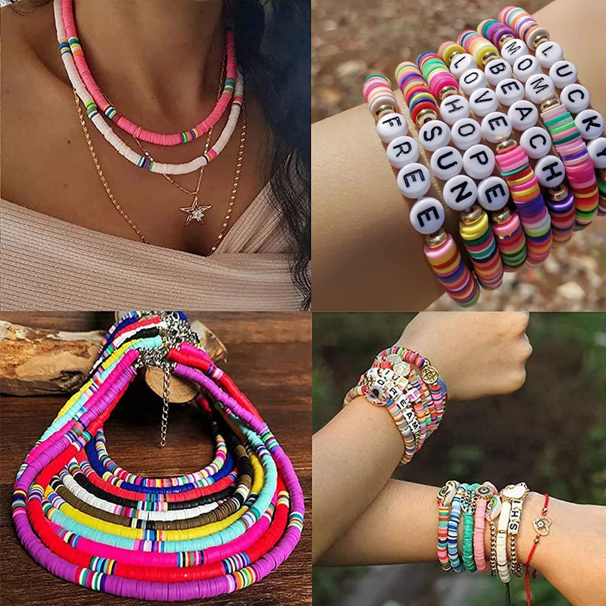 6mm Thin Pieces Shell Soft Ceramic Pieces Soft Ceramic Beads 24 Color Rice Beads Pendant Accessories Bohemian Wind Accessories