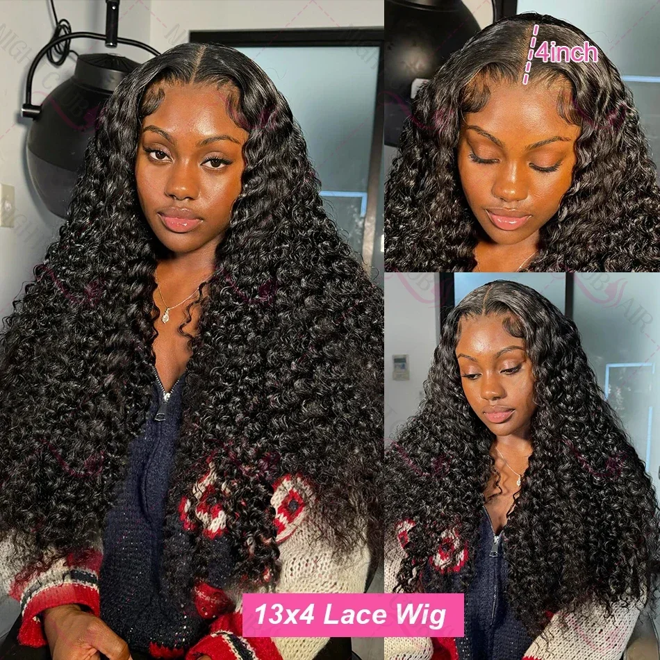 Deep Wave Lace Frontal Echthaarperücke Für Damen 250 Dichte_voghion.com