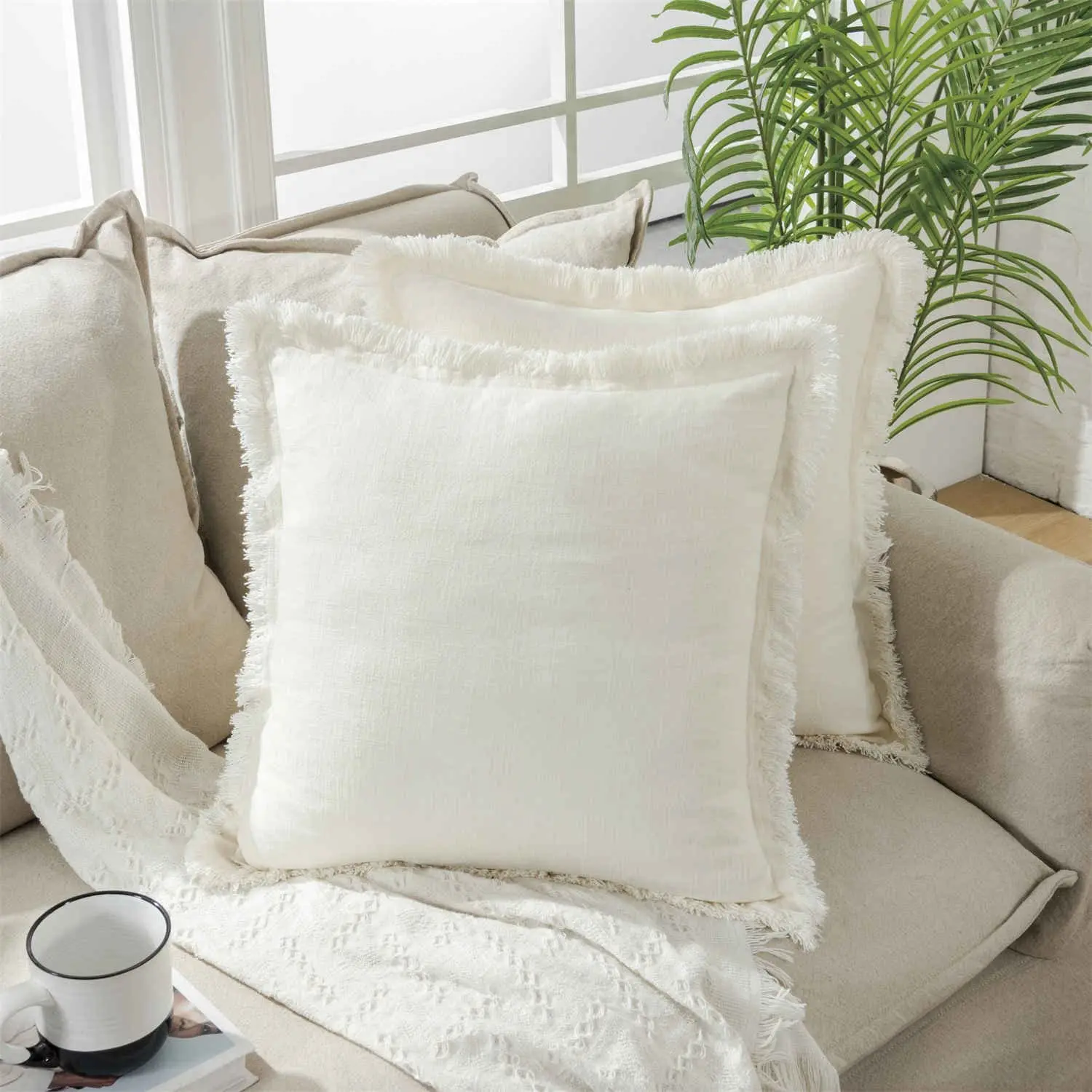 French Linen Flax Cushion Covers Fringed Throw Pillow Cover Pillow Cases Buy Linen Cushion