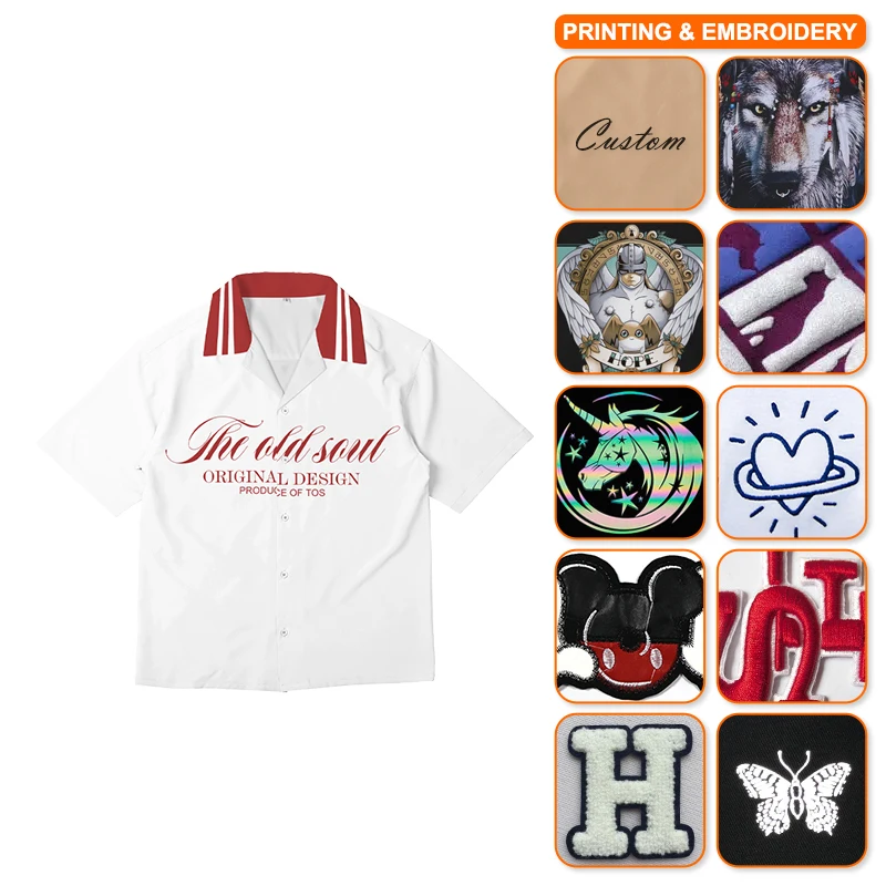 2024 Shirt Customized Summer Solid Color Elastic T-Shirt Men's Letter Printed Loose Top Casual Flip Collar Short Sleeve Shirt