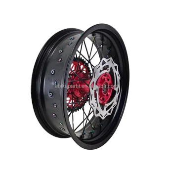 Motorcycle Accessories Supermoto Wheels Set 17 Inch Supermoto Wheels With Hub For CR CRF