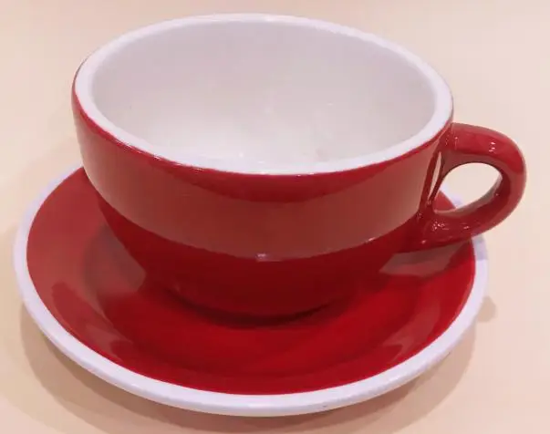 Best Seller Espresso Cup Pure Color Ceramic Coupe Shape Coffee Cup and Saucer Set