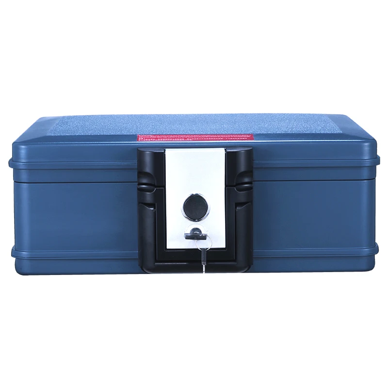 Blue Steel Fireproof Material Waterproof and High Temperature Safe   Security Secret Safe,  Electronic Safe Box
