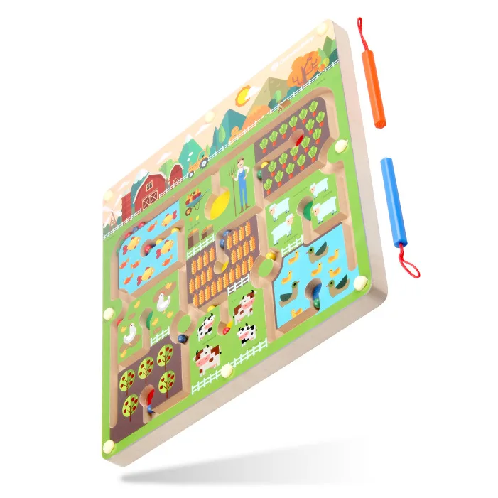 3d Wooden Maze Puzzle Toys Magnet Beads Maze Children Educational 3d Wooden Maze Puzzle Toys Magnet Beads Maze Children Educational