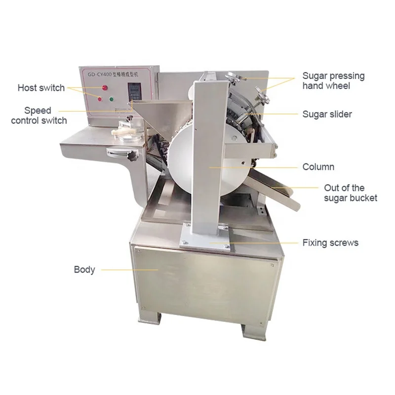 Full Automatic Manual Form Ball Lollipop Make Process Cut Production Line Manufacturer Round Shape Hard Candy Machine