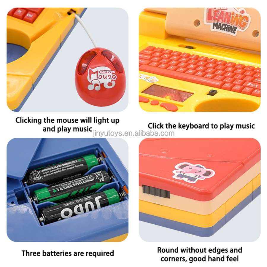 New Arrival Computer Toy Laptop LED Display Screen Kids Children Educational Early Education Toys Learning Machine With Keyboard