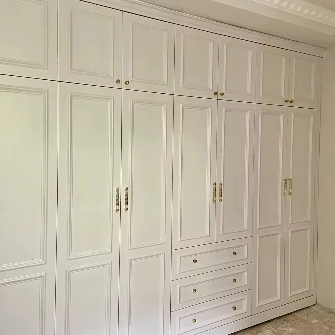 Euro Wardrobe Luxury Closet Modern Walk In Closet High Quality Solid Wood Factory Price High End