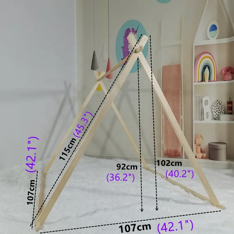 Kids Teepee Sleepover Tent Washable Foldable Toddler Play Tent for Kids Slumber Party Girls Boys Indoor Outdoor