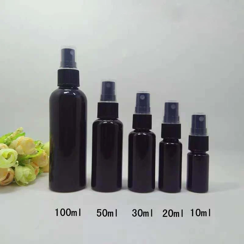 3ml 5ml 10ml 15ml 20ml 30ml 50ml 60ml 100ml 120 ml 150ml Clear Transparent Black and White Plastic Pet Spray Bottle