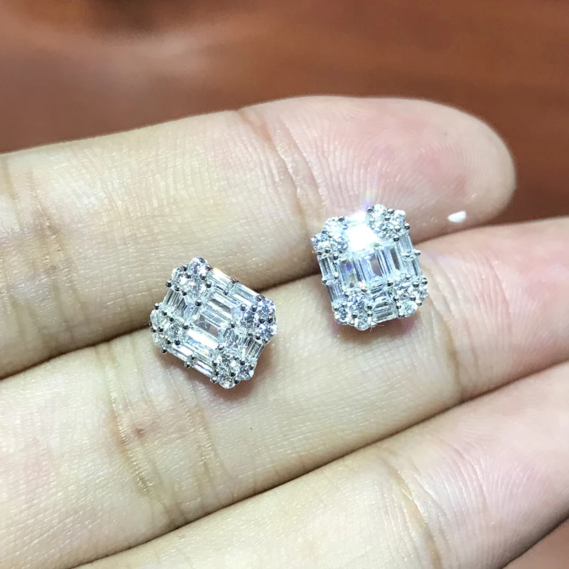 HMOIS GIA certificate wholesale price Emerald cut VVS1 white synthetic loose GH color lab grown moissanite