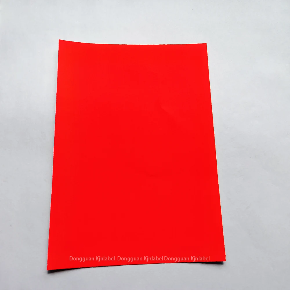 Custom A4 Fluorescent Colors Adhesive Labels Sticker Sheets Marketing Fluorescence Iridescent Sticker for Supermarket Promotion