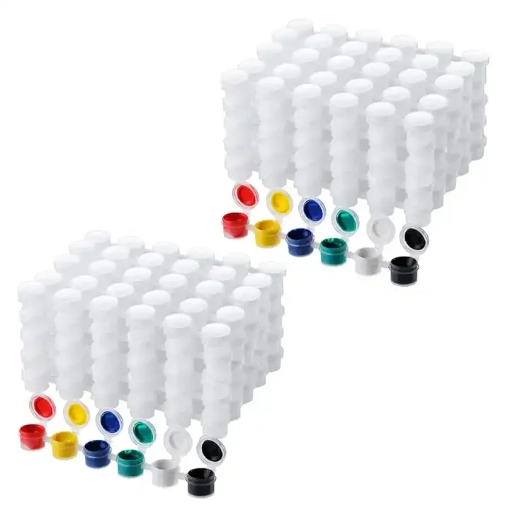 1.6ml 2ml 3ml 5ml 10ml 15ml Empty Paint Strips Mini Paint Strips Pots Clear Storage Containers with Lids