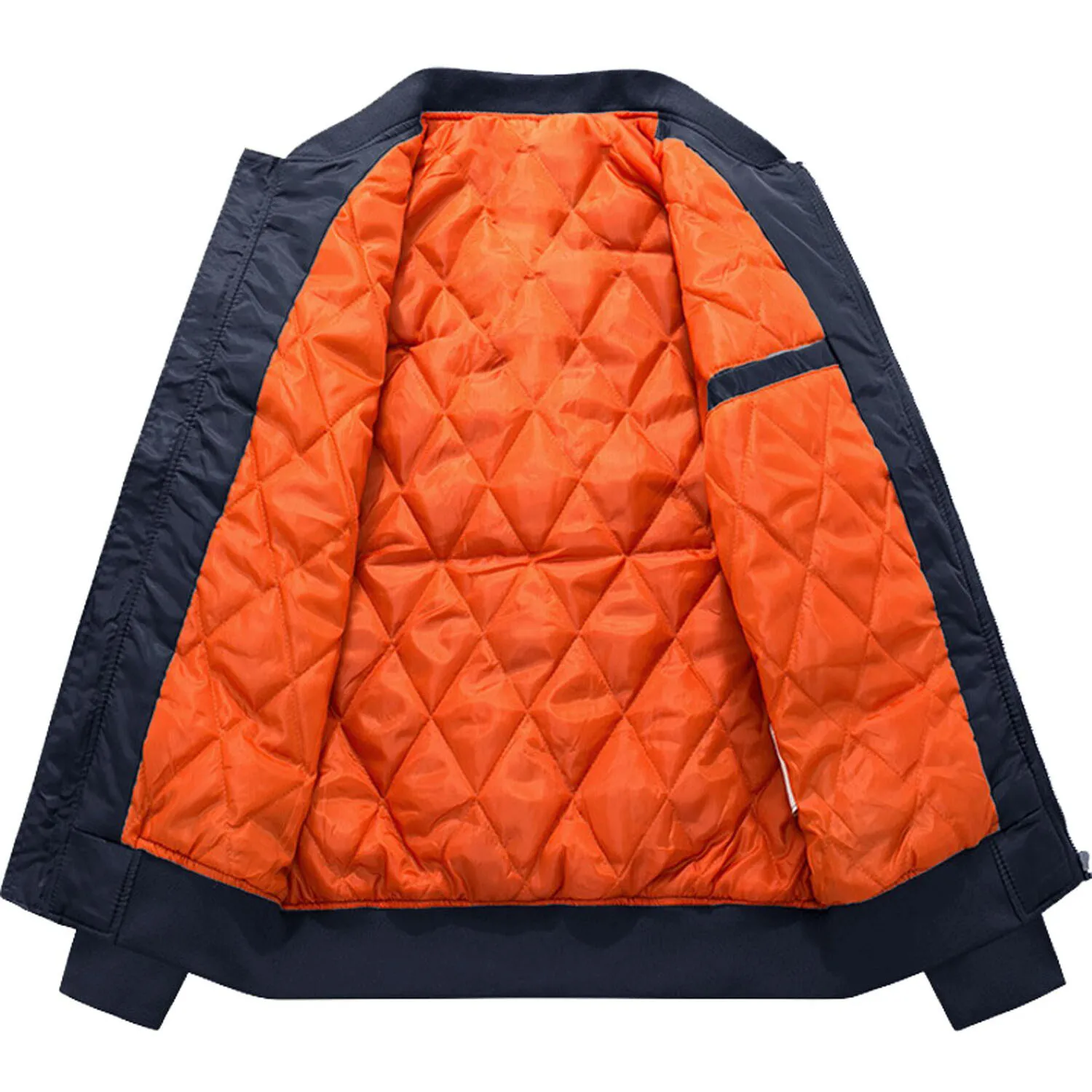 Men's Reversible Bomber Jacket For Winter Streetwear Warm Pilot_voghion.com