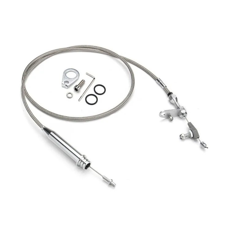 Sbc Bbc 700r4 Stainless Braided Transmission Kickdown Cable For Chevy
