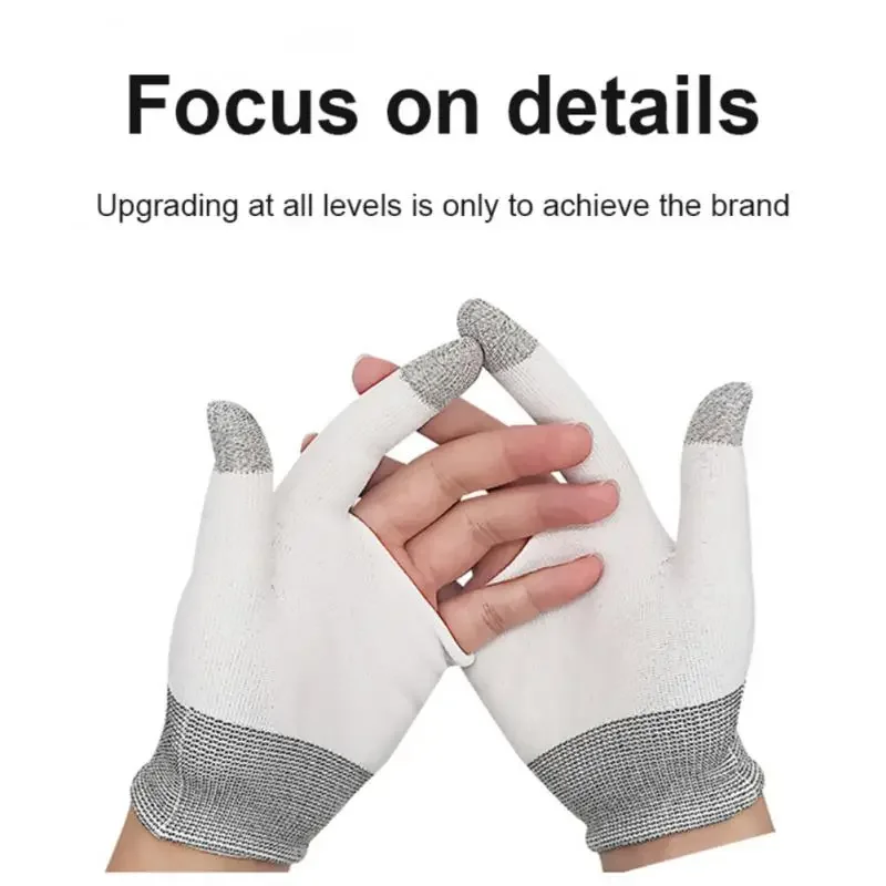 2023 Two-finger Gaming Finger Sleeves Mobile Game Gloves Sweat-proof Touch Screen Finger Cover For PUBG Mobile Game
