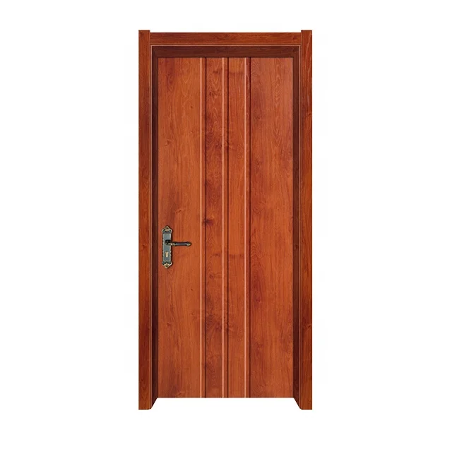 China Supplier PVC/WPC Door with Frame and Flush Door Skin Price Waterproof Flat Door for Hotels Bedrooms