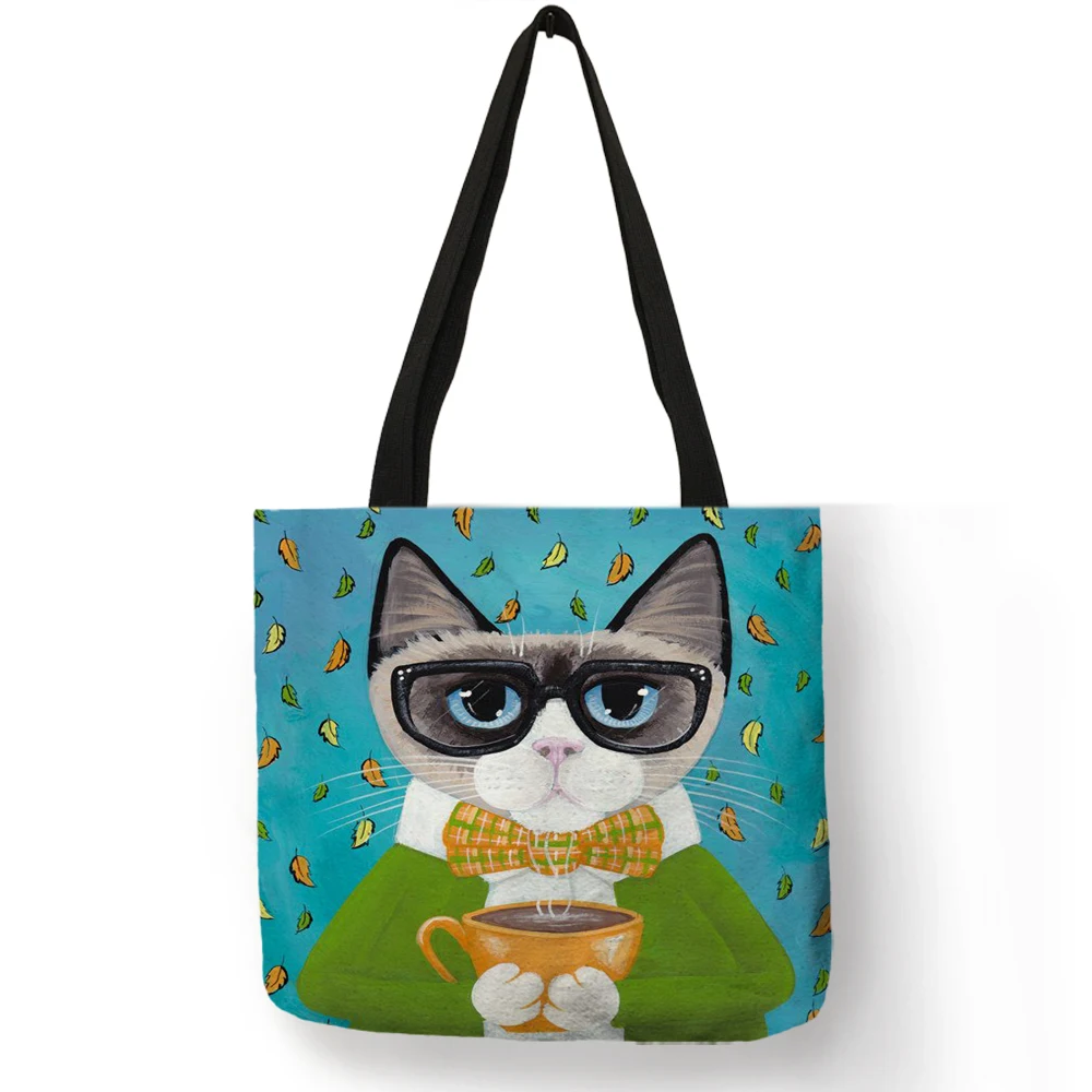 Cute Tote Bags Painted Floral Animal Prints for Women