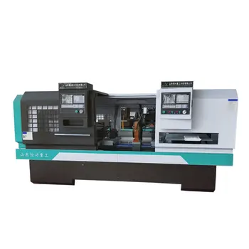 Customized Manufacturer price two chuck two heads metal lathe horizontal flat head  Double head cnc turning machine