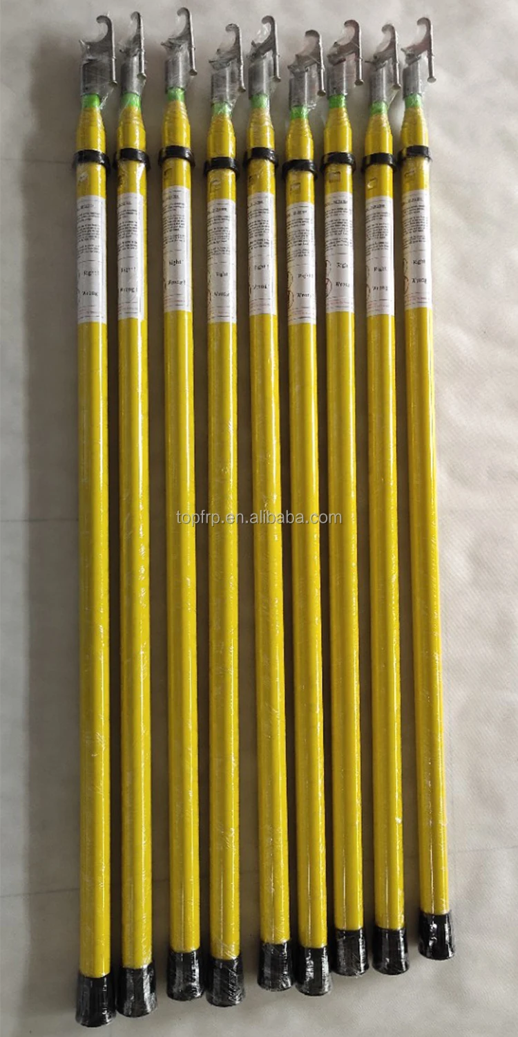 Hot Stick Label Triangle Fiberglass FRP High Voltage Telescopic Hot Stick Operating Rod ...