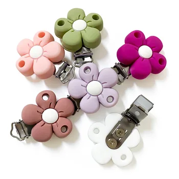 Silicone Pacifier Chain Creative DIY Anti-falling Pacifier Chain (with Lace Clip) Outdoor Baby Pacifier Holder