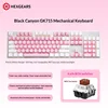 GK715S Pink White White Backlight Brown Switch 104 Keys PBT
