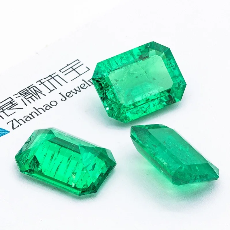 Colombian Emerald Stone Prices Synthetic Emerald Ring Gemstone VVS Clarity VVG Color