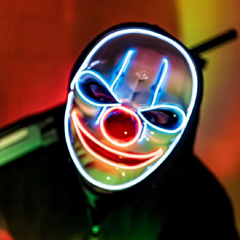 Source LED Light up EL Wire Payday 2 Themed Costume Cosplay Mask Face Mask on m.alibaba.com