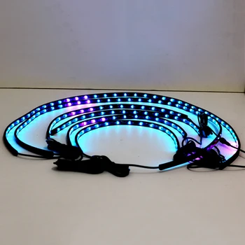 Dream Color Chasing Strip Lights with Wireless APP Control Exterior Car Neon underglow Lights Kit