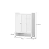 Puertas blancas de tres puertas, 88 cm de largo x 35 cm de ancho x 115 cm de alto