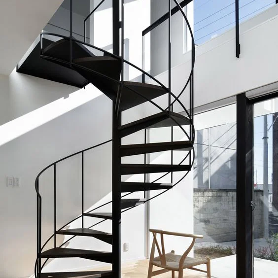 Factory Price Modern Simple Attic Stairs for Small Space Carbon Steel Spiral Staircase