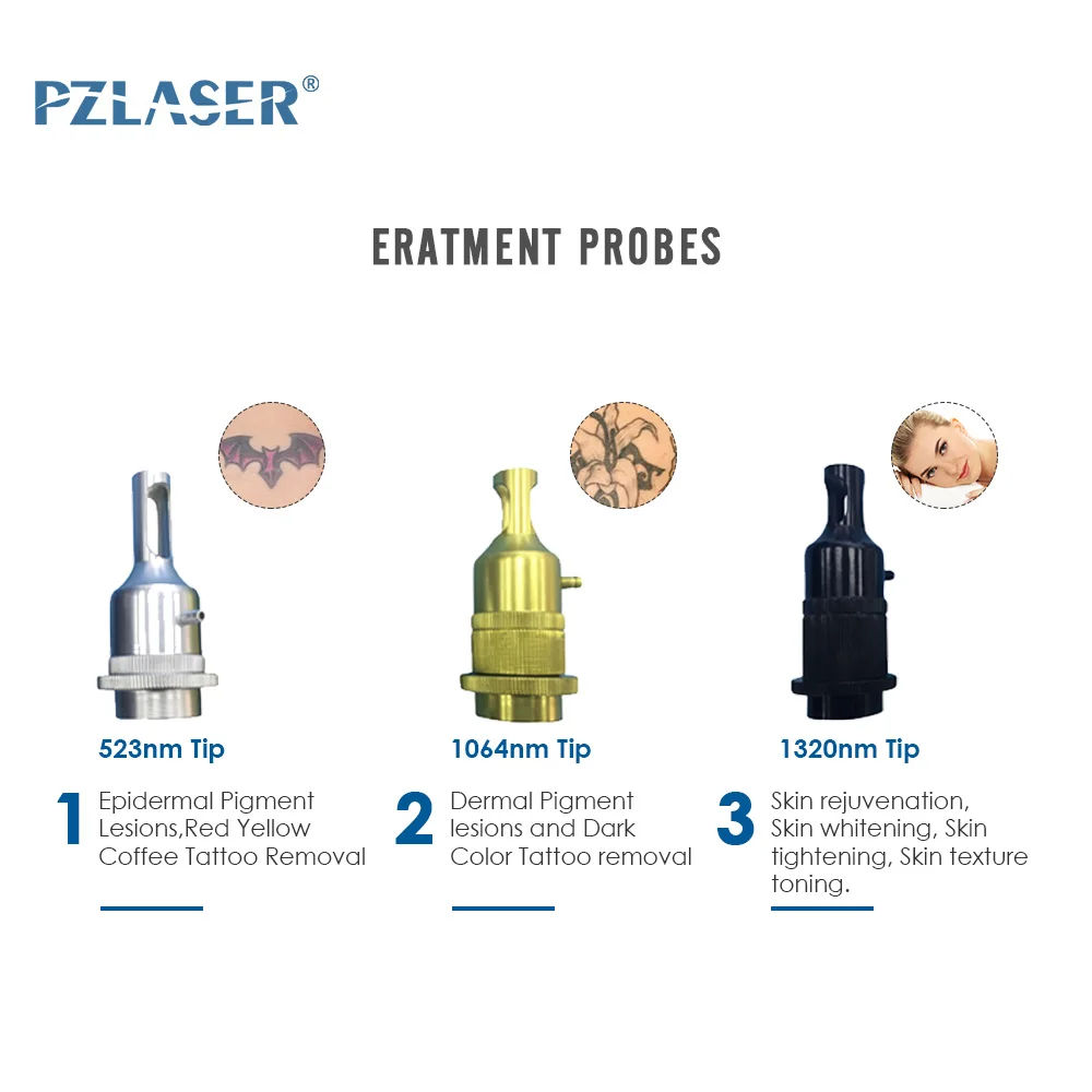 PZLASER Effective Portable Pico Laser 532nm 1064nm 1320nm Picosecond Q Switch Nd Yag Laser Machine Remove Tattoo