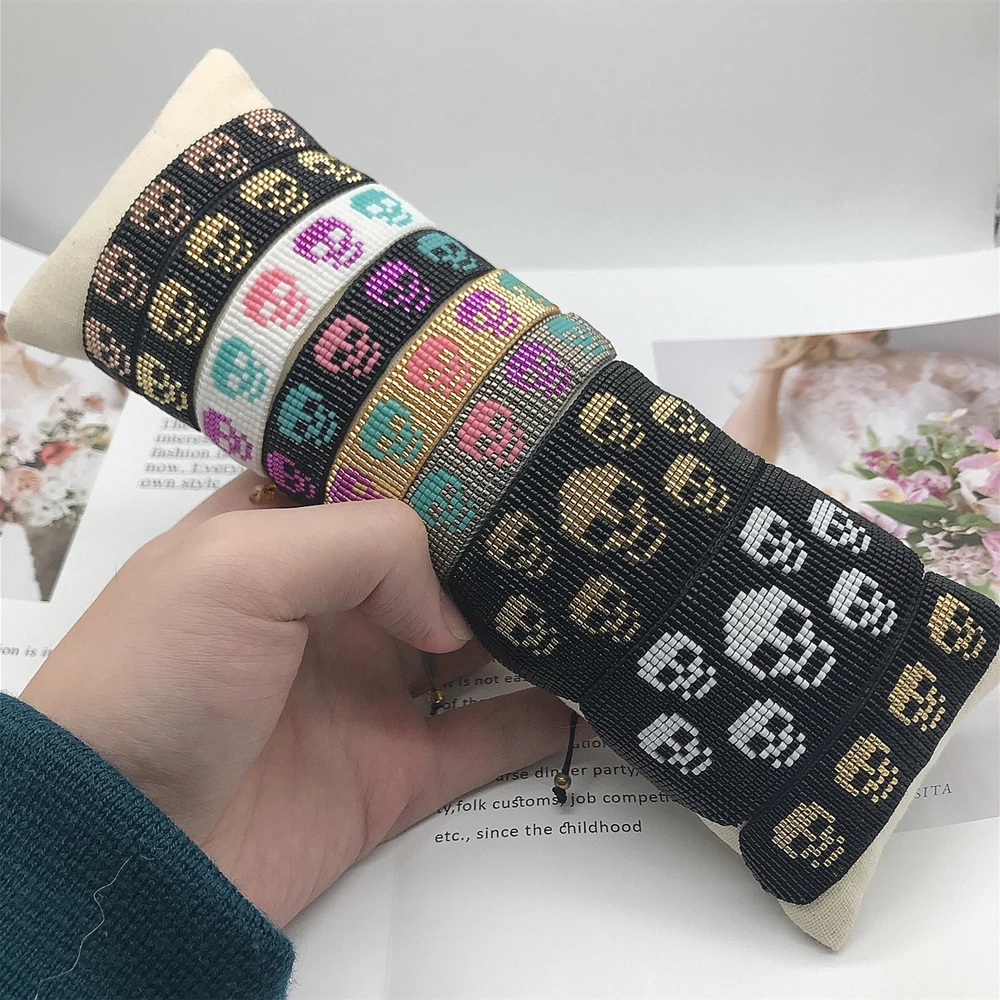 Mlgm Miyuki Bracelet Mexican Skull Bracelets for Women Unique Halloween  Skull Jewellery Gift Pulseras Handwoven Jewelry Custom Imitation Cool  Pulsera for Girls - China Miyuki Bracelet and Beaded Jewelry price