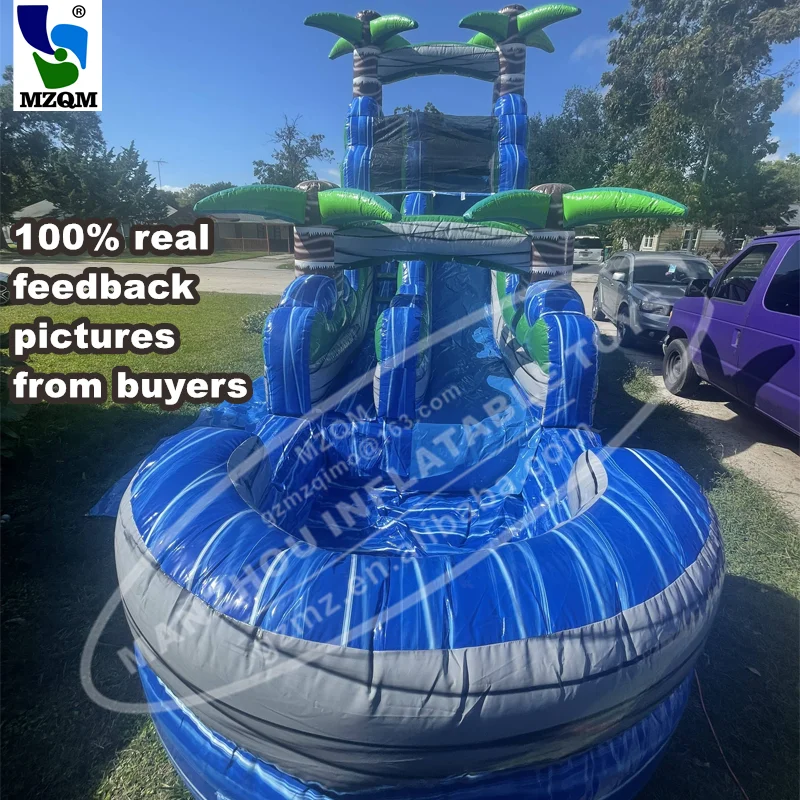 Giant Adult Tropical Rush Commercial Water Park Slides Rail Prices
