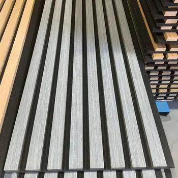 Wholesale Soundproof Acoustic Slat Wall Panel Modern Design Sound Absorbing Panel for Living Room Decoration