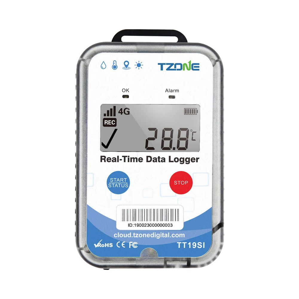 TZONE New Arrival TT19SI Iot Solution 4G Temperature Humidity Monitor Real Time GPRS Data Logger