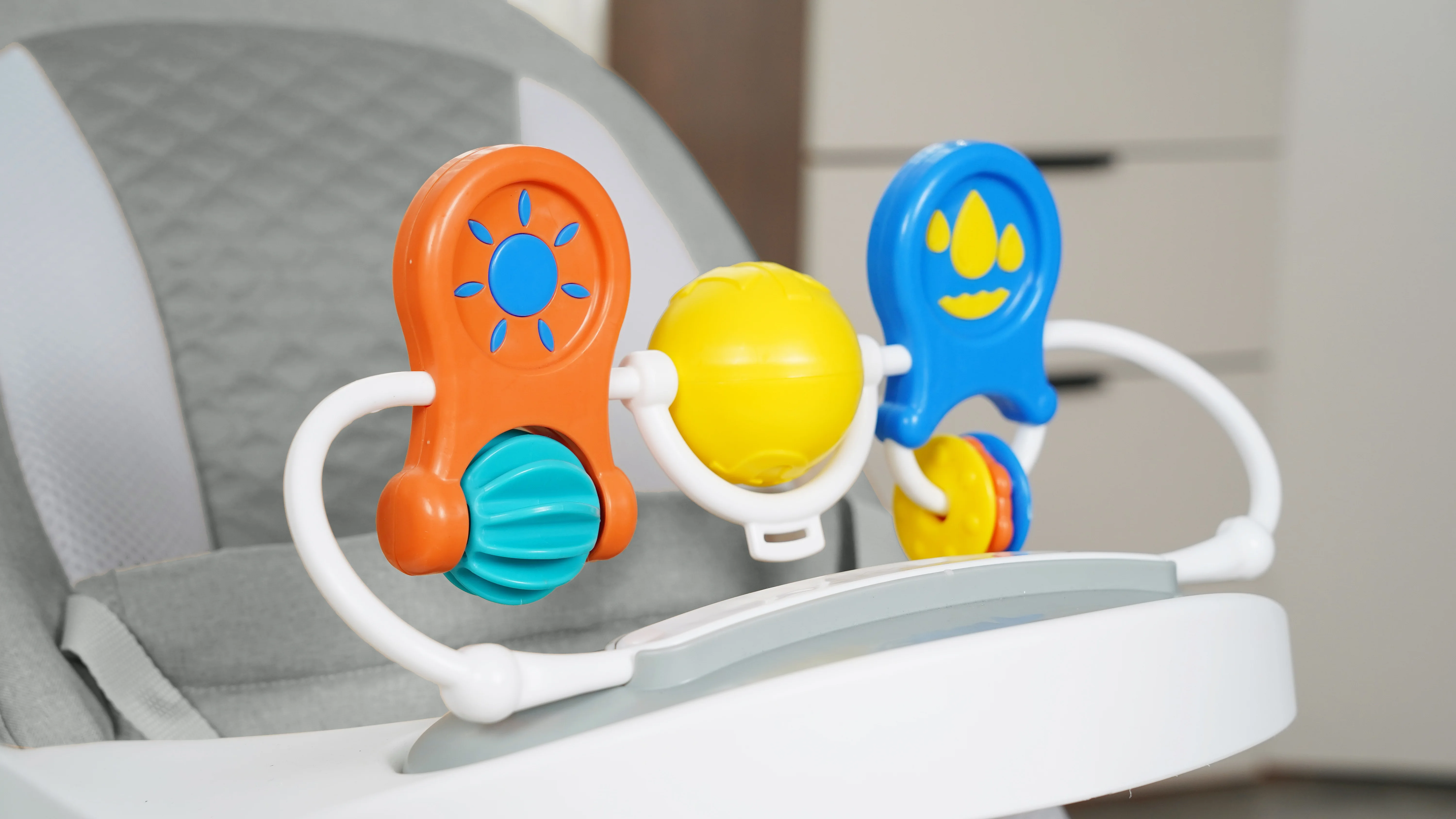 BC009 Coolbaby Manual Baby Entertainer Swing Chair with Music Piano and Toys factory