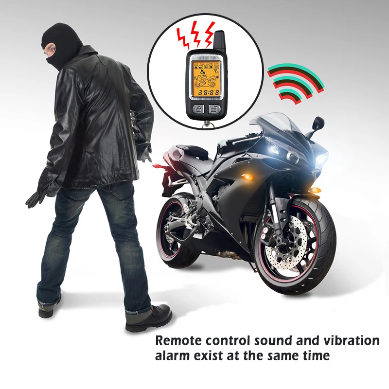 SPY 2 way motorcycle alarm remote control start cyclone with remote start Alibaba