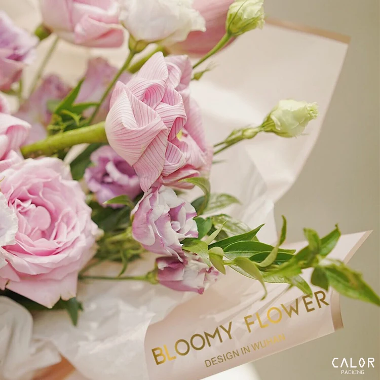 Calor Border Wrapping Paper Waterproof Matte Film Flower Packaging ...