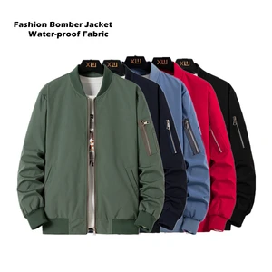Wholesale New Design Style Hot Sale High Quality Autumn Jacket Custom Mens Bomber Jacket Stand Collar Flight Jacket