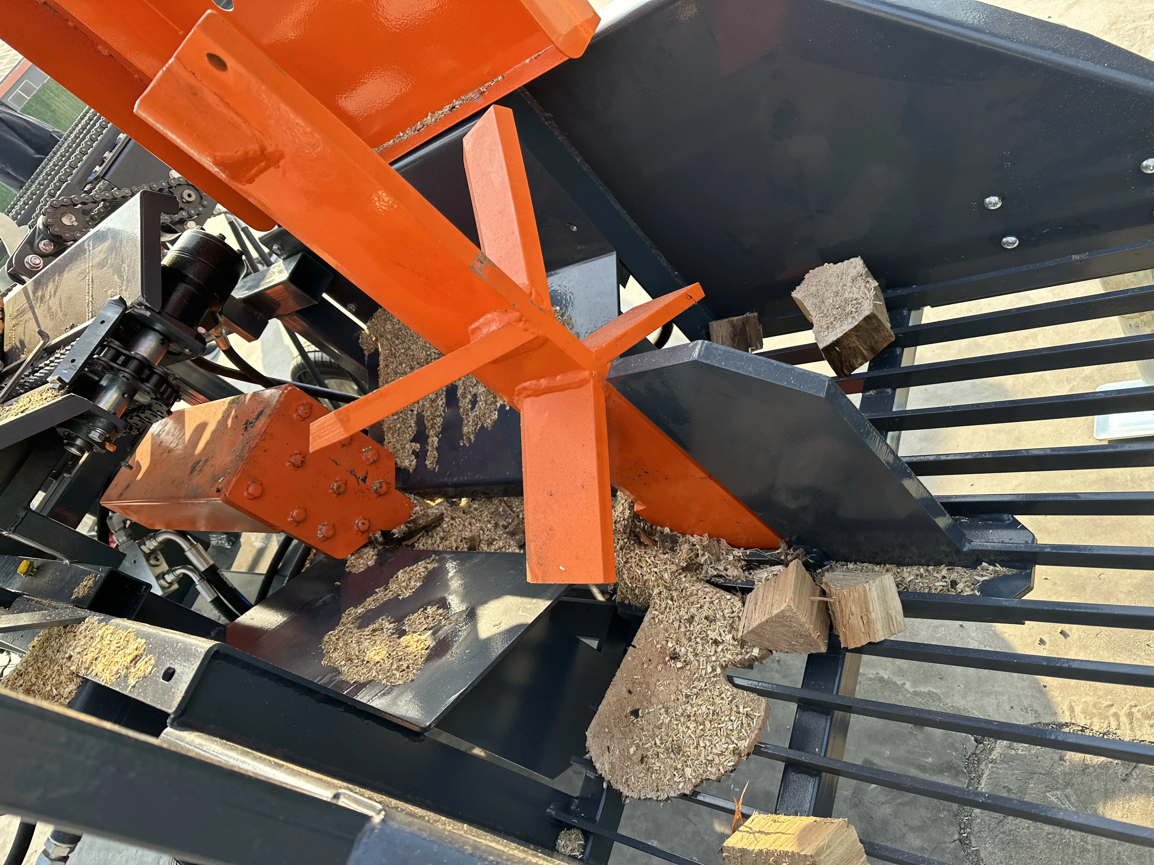 Gasoline Engine Wood Log Splitter Hydraulic Firewood Processor RM500 ...