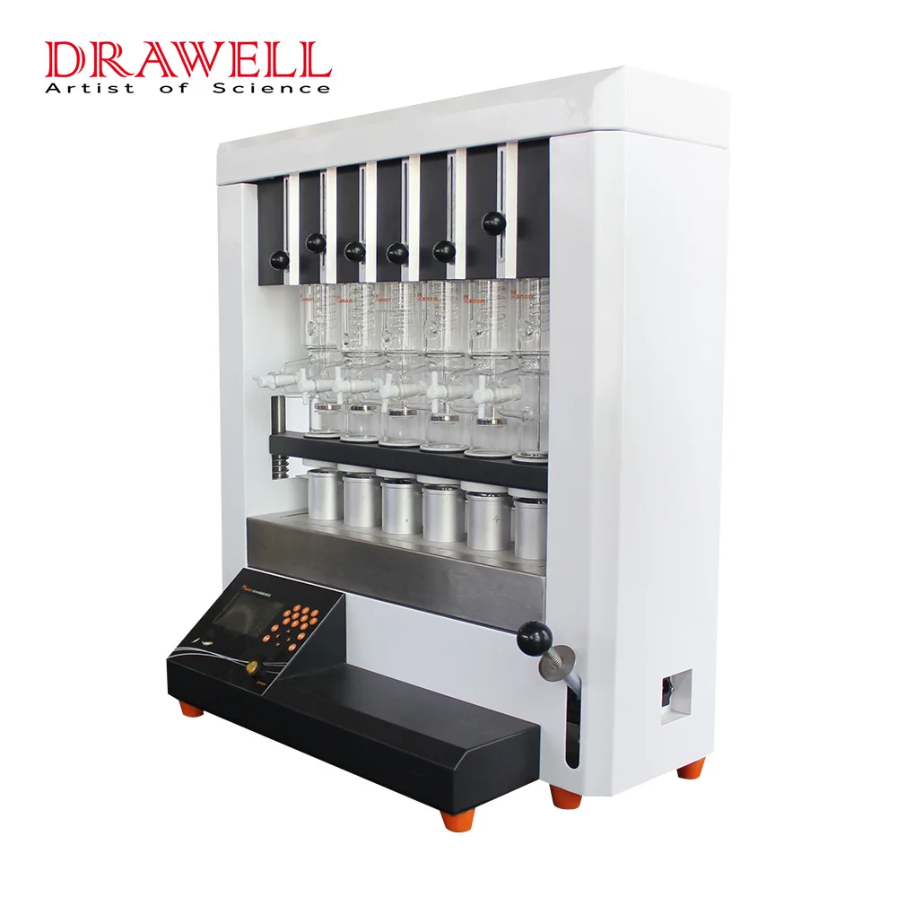 SOX406 Drawell Lab Soxhlet Extractor Apparatus Soxhlet Fat Extraction Soxhlet Fat Analyzer