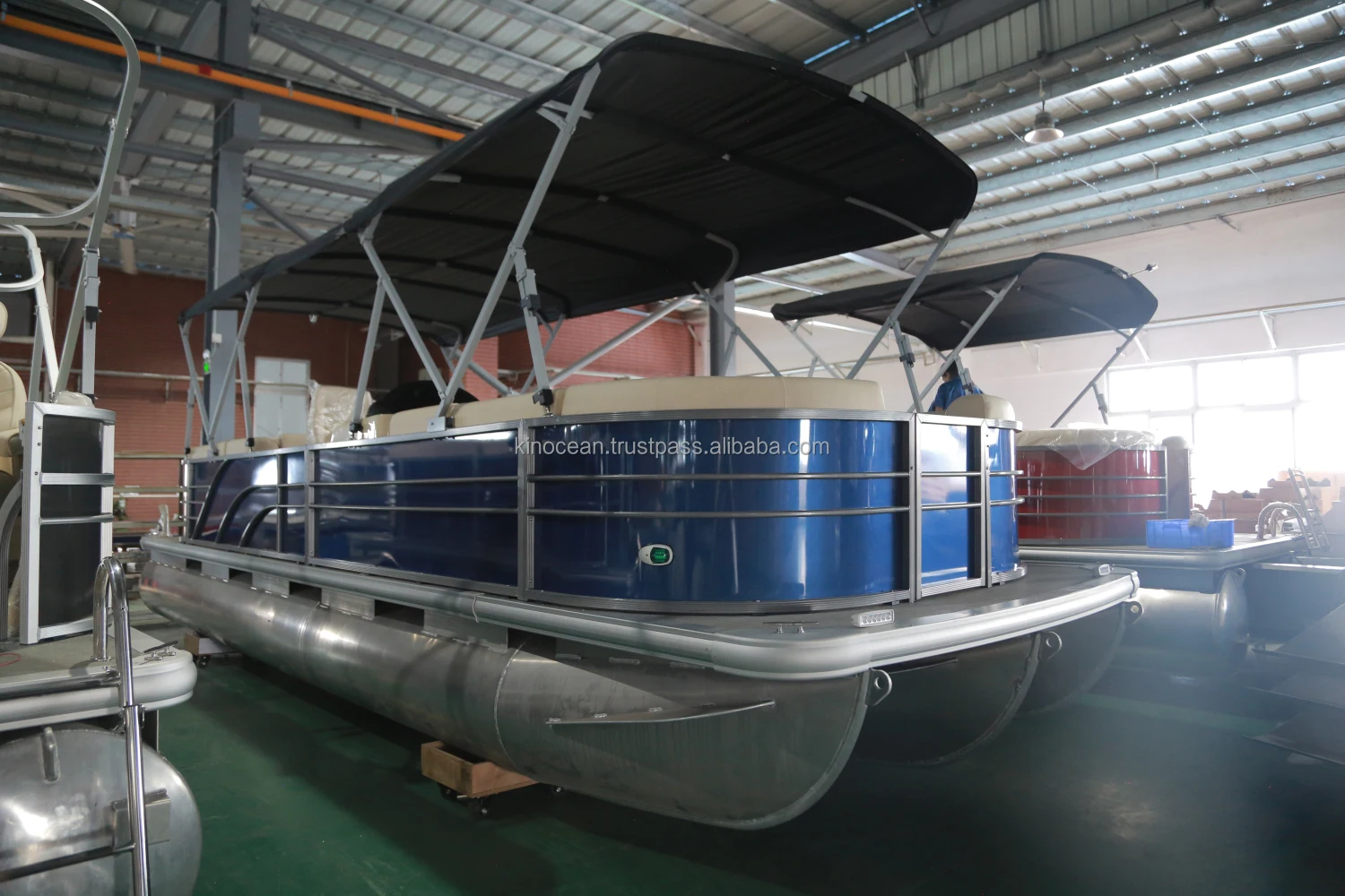 Best Selling Kinocean Sport Pontoon Boat With Engine And Ce Certificate