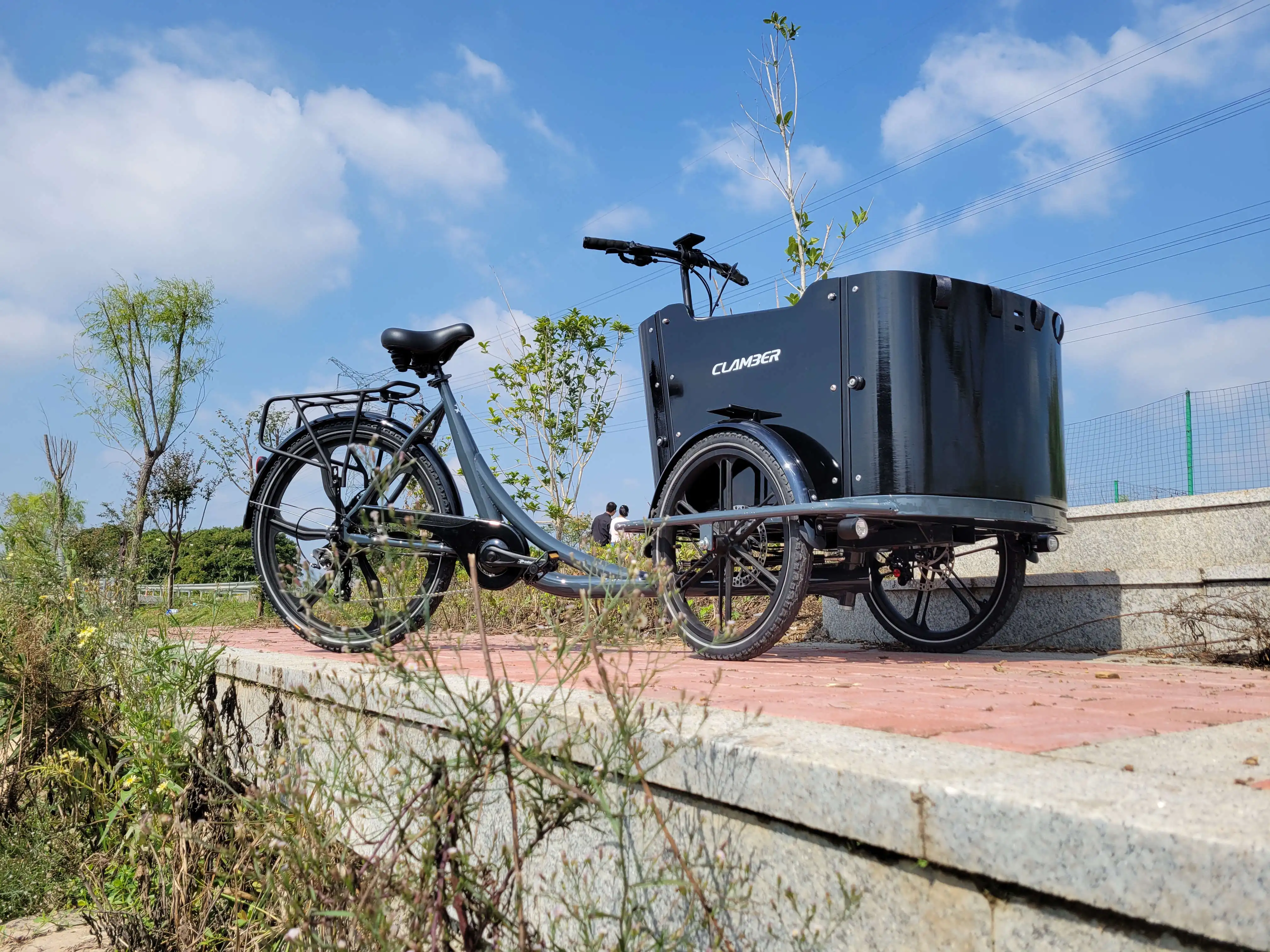 ポーランド在庫電動カーゴバイク三輪三輪車大人用カーゴトライクe
