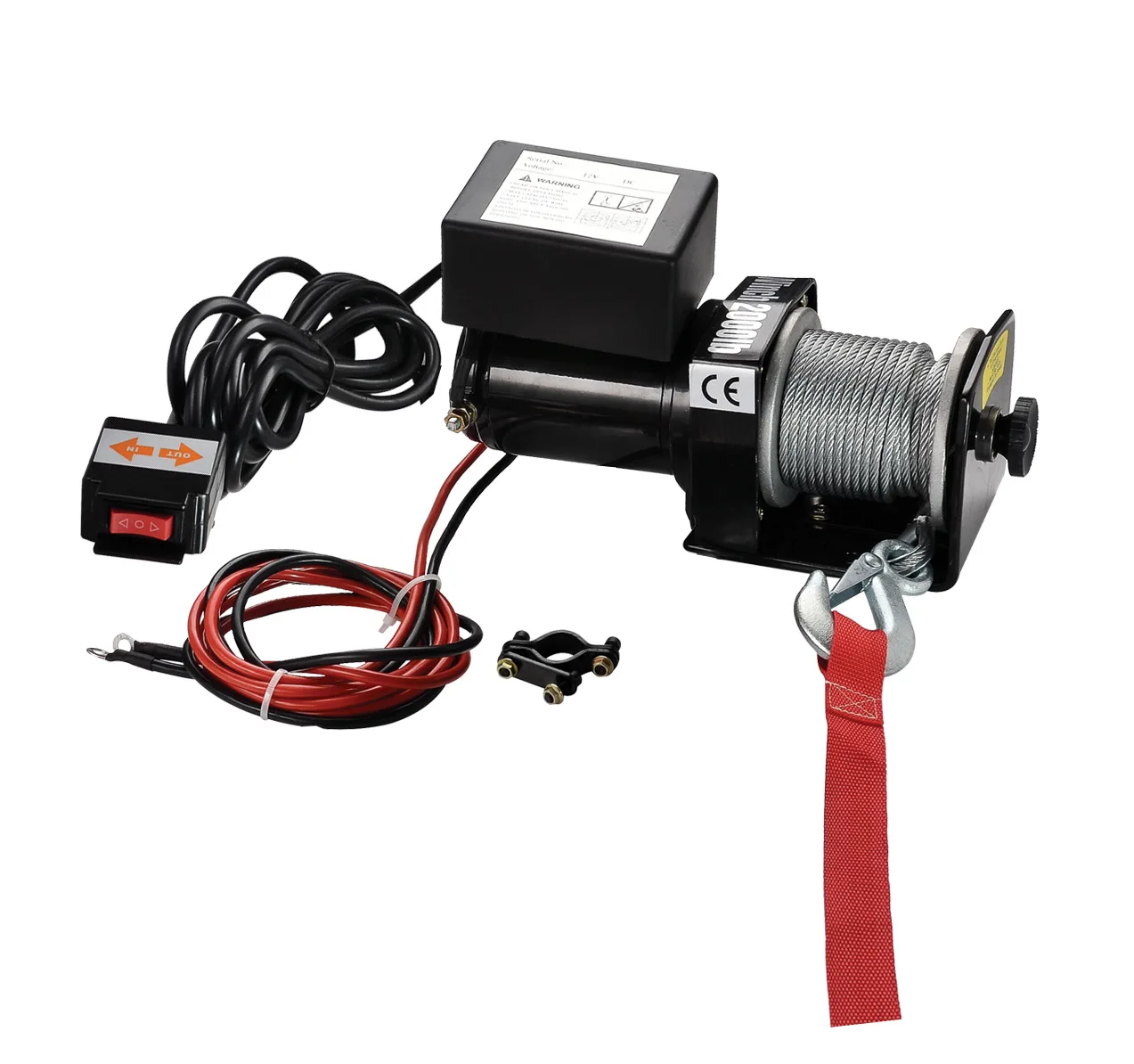 High Quality Black  UTV 9500lb Mini Boat Loader 12v Electric Winch Motor