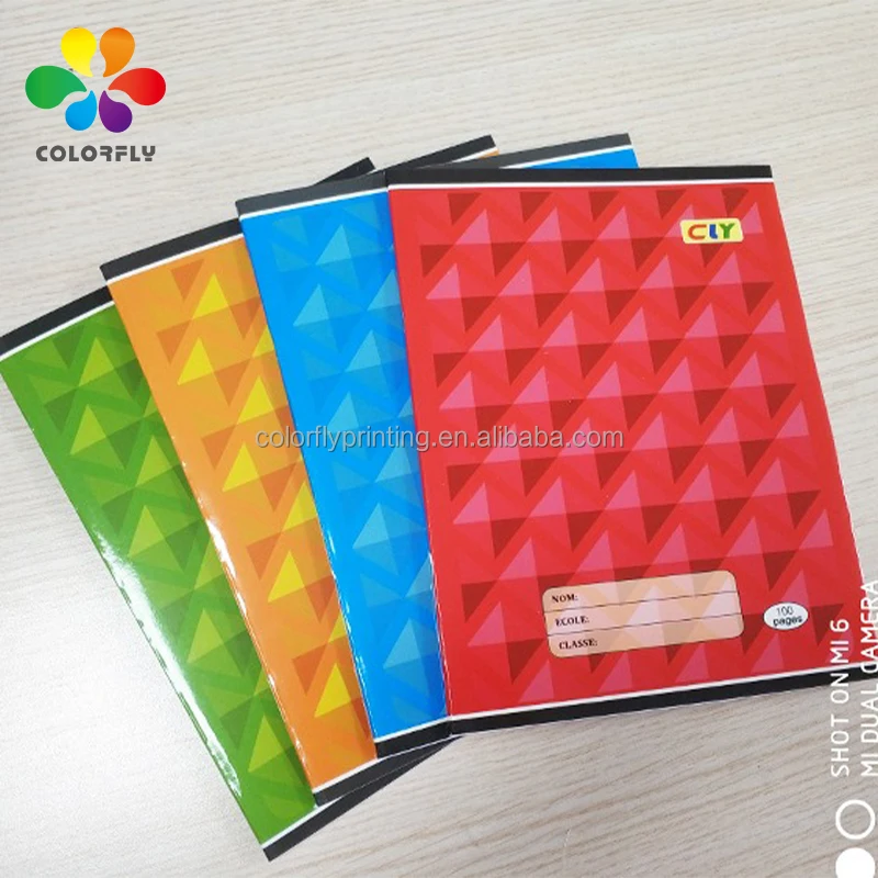 High Quality A5 French Line School Notebooks China Factory Wholesale Paper Cover Saddle Stitching Binding Stationery for Africa