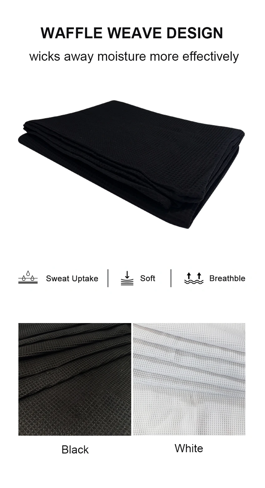 180x100cm Quick-Dry Sauna Blanket with 1 Year Warranty and 100% Cotton Waffle Towel