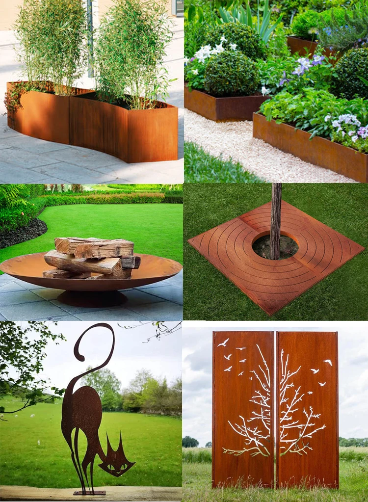 Custom Corten Galvanized Steel Landscape Edging Metal Garden Lawn ...